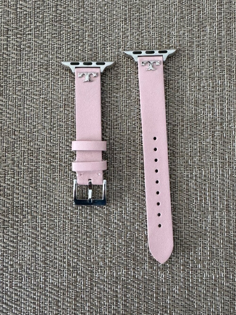 NEW Tory Burch The T Pink Blush Leather 14 mm Strap Band Apple Watch 11 42 mm - Picture 9 of 12